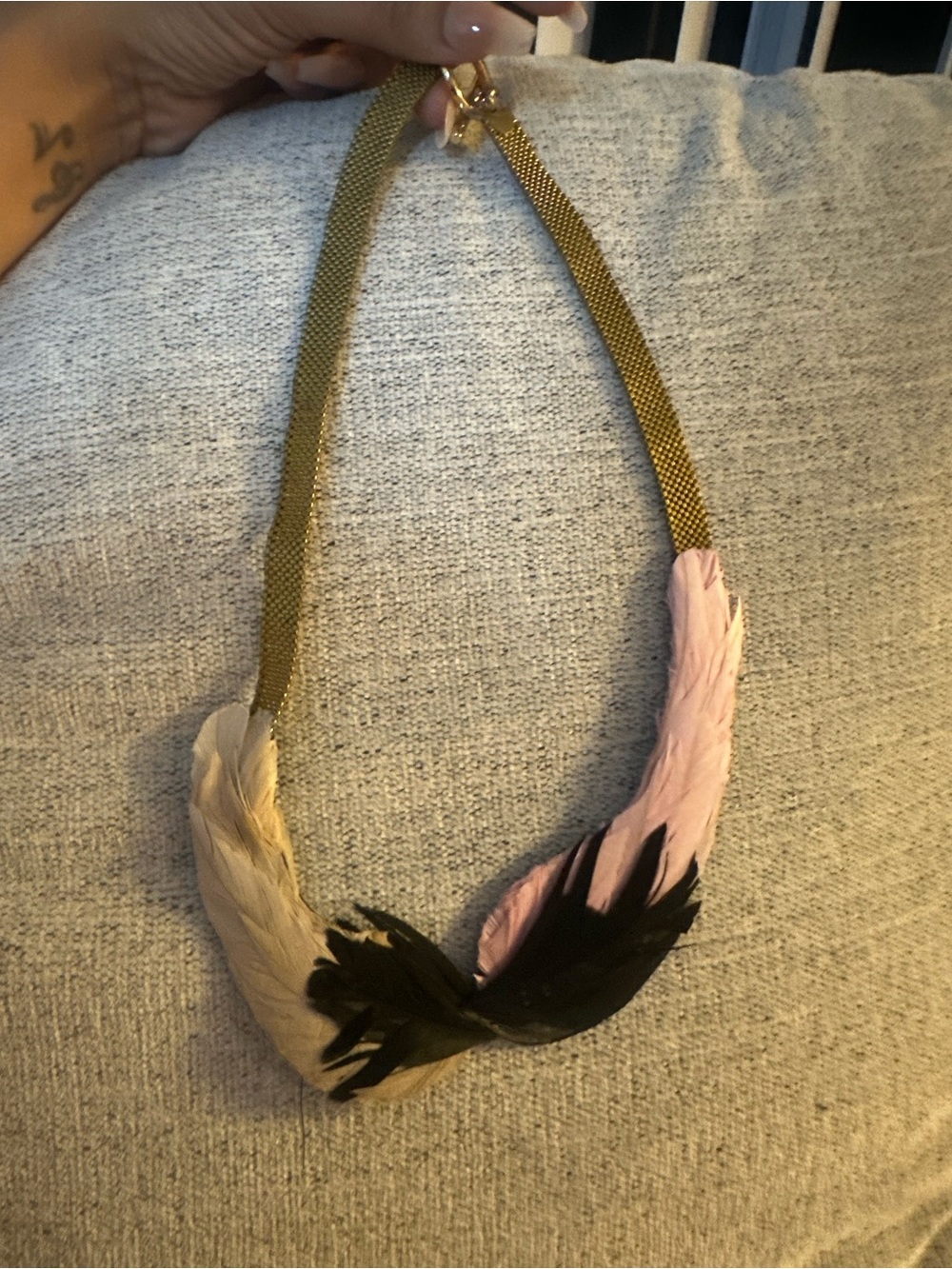 Maryam Keyhani Vintage Feather Statement Necklace